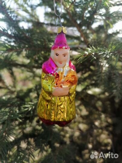 Елочные игрушки СССР на прищепке Чиполлино