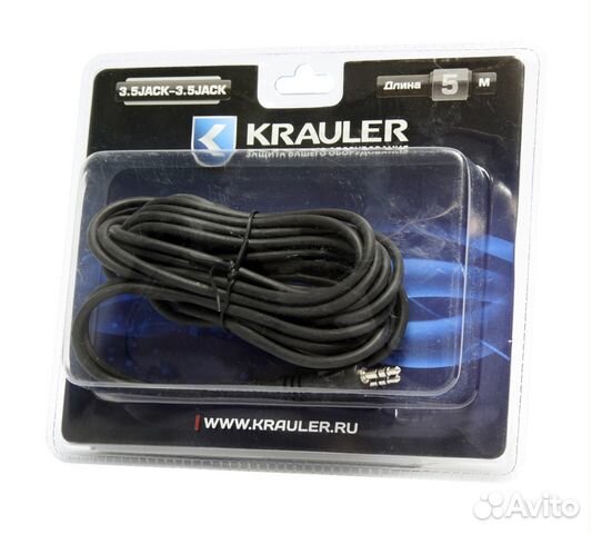 Кабель krauler 3.5jack(M) -3.5jack(M), стерео, ауд