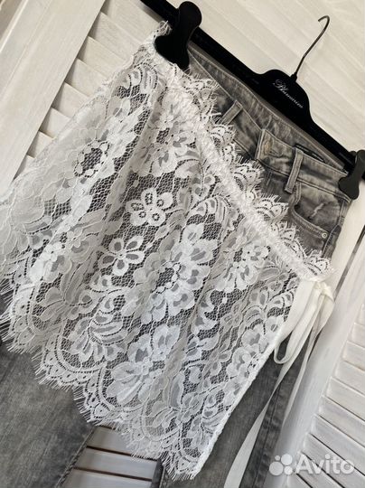 Юбка из кружева zara новая