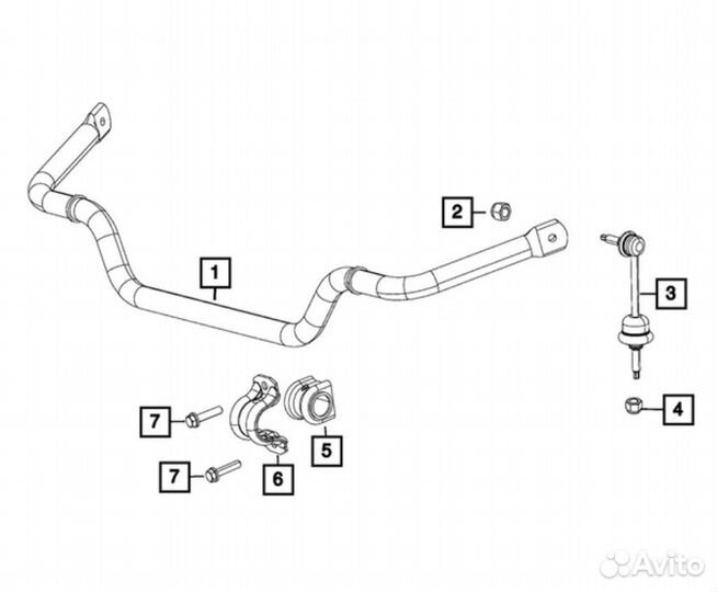 Стойка стабилизатора Dodge RAM 1500 68399868AE