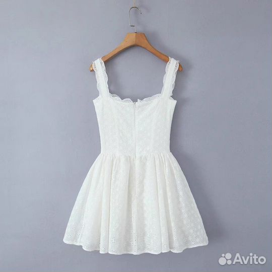 Сарафан мини кружево кроше хлопок S-M