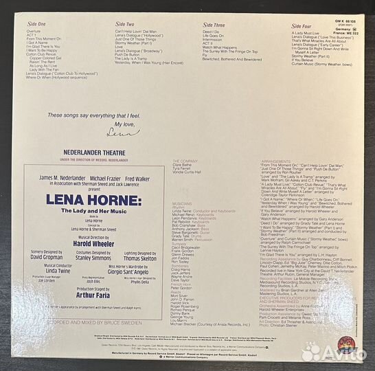 Lena Horne – The Lady And Her Music 2LP (1981г.)