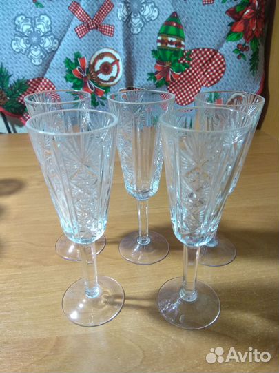 Хрустальные бокалы и рюмки СССР