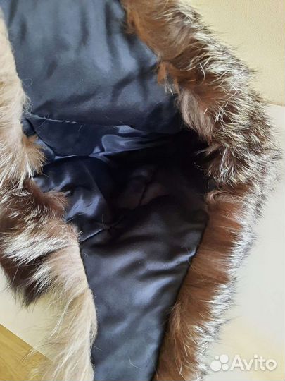 Шапка чернобурка с ушками