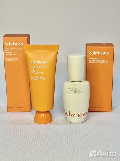 Sulwhasoo набор ухода сыворотка ночная маска крем