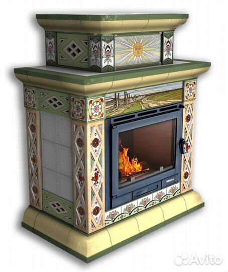 Дровяной камин печь для гостиной Билибин
