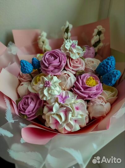 Съедобный букет. Букет из зефира