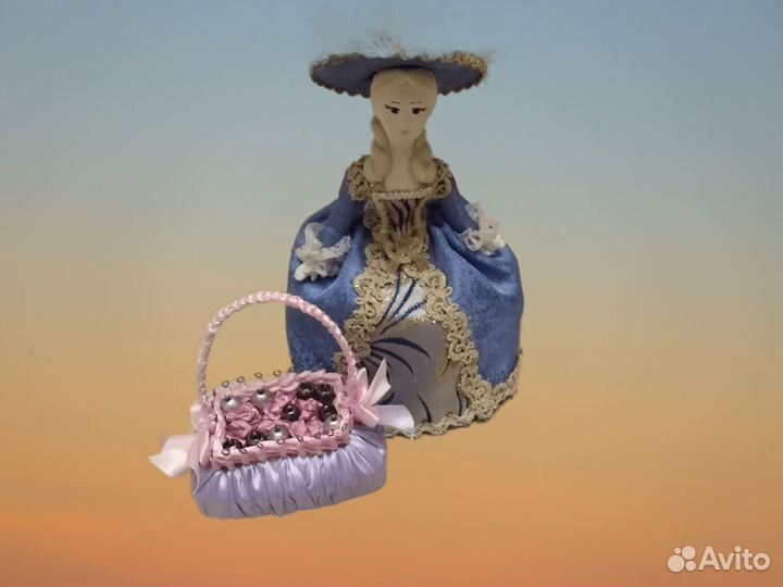 Мыльная корзинка из лент декор интерьер