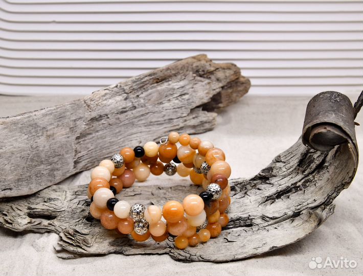 Браслет многорядный в стиле бохо,ручная работа