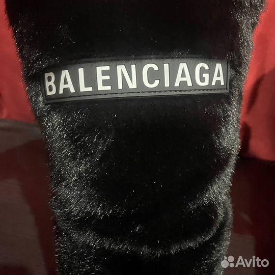 Balenciaga Alaska Fur Boots Black