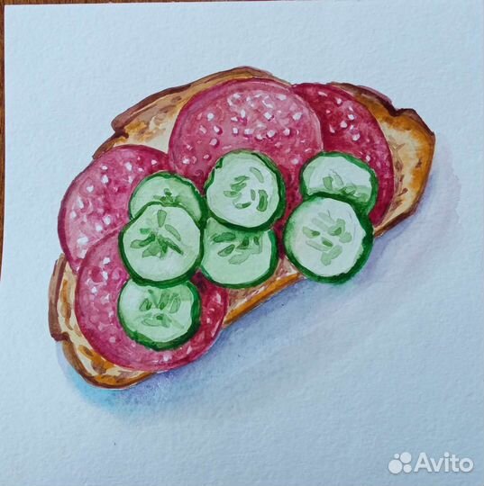 Акварельные картины, изделия из бисера