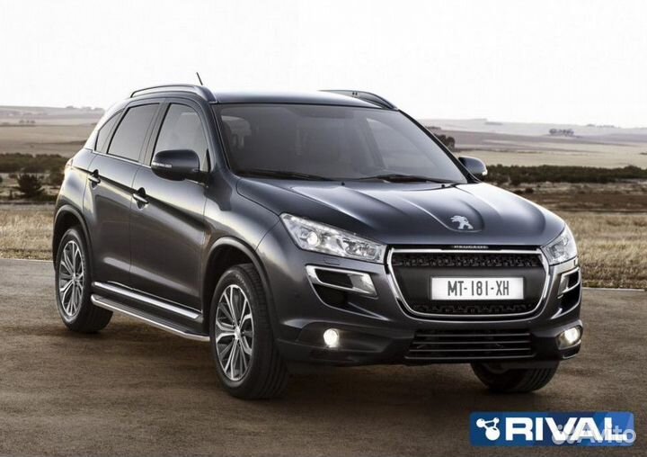 Пороги-подножки Peugeot 4007 2007-2013 Premium