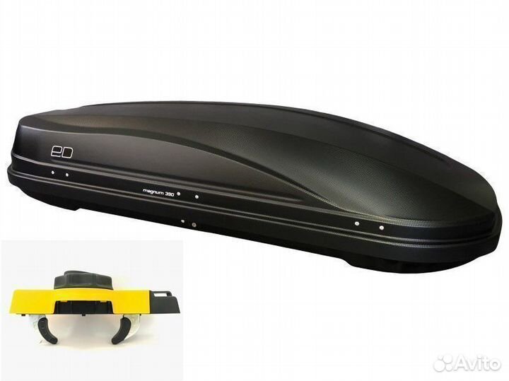 Бокс автомобильный Магнум 420 (черный карбон)