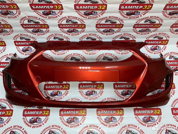Бампер Solaris красный TDY передний