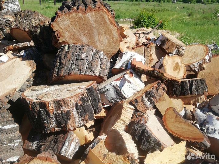 Дрова березовые колотые и чурки