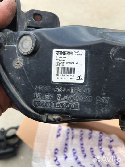 Левая противотуманная фара volvo xc60