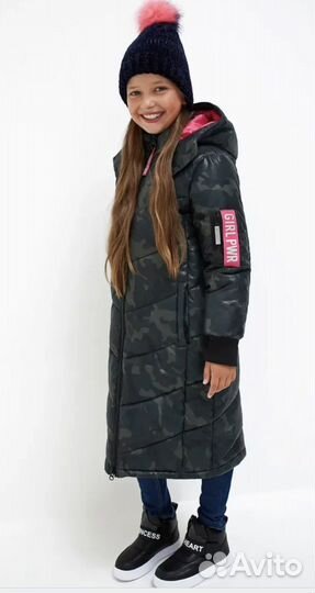 Парка пальто детское зимнее 128