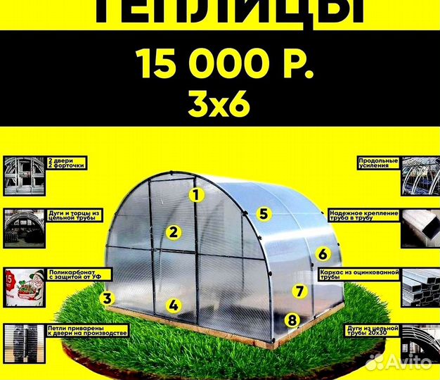 Поликарбонат, Теплица, Доставка