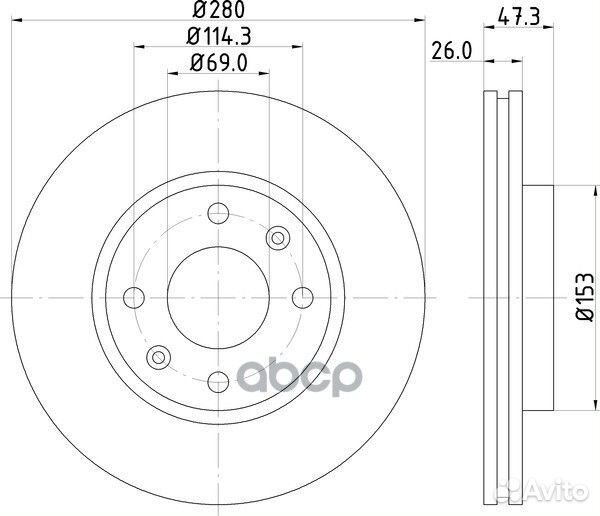 Диск тормозной перед ND6010K nisshinbo