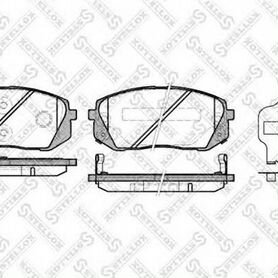 Колодки тормозные дисковые передние stellox 002 010SX