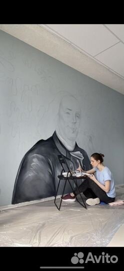 Ручная художественная роспись стен/потолков