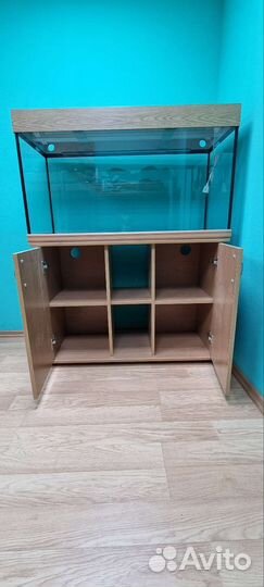 Аквариум новый с тумбой 200л цвет бук