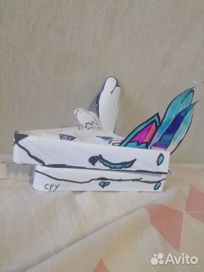 Дракон на руку из бумаги