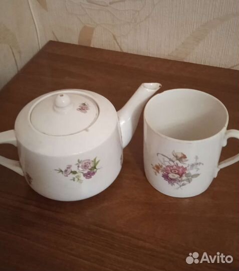 Чайник и бокал-50 -х годов прошлого века