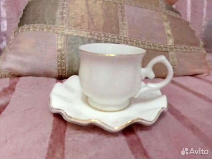 Чашка с блюдцем фарфор