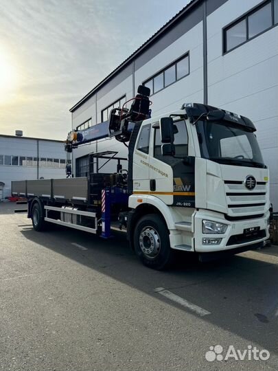 Бортовой грузовик FAW J6L с КМУ DongYang, 2024