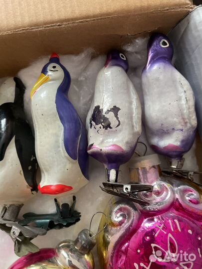 Елочные игрушки на прищепке СССР