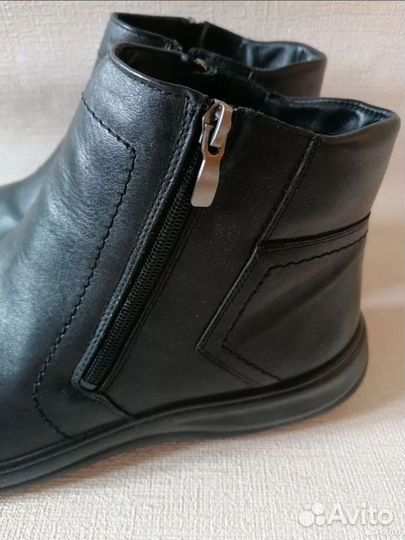 Новые Кожаные Мужские Полусапоги Ботинки Зима 45