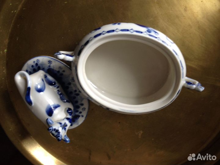 Масленка Шкатулка Гжель 1970-е СССР