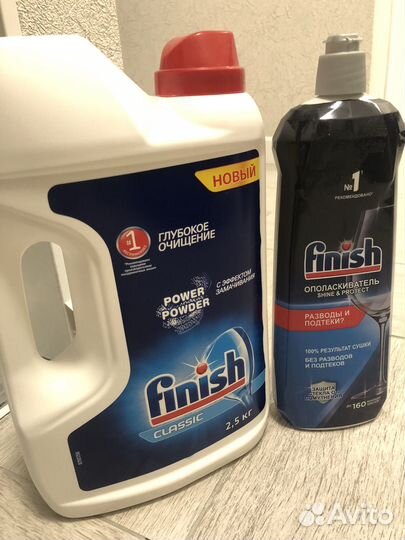 Finish порошок и ополаскиватель