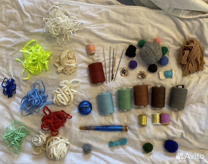 Пряжа для вязания нитки рукоделие тесьма шитьё