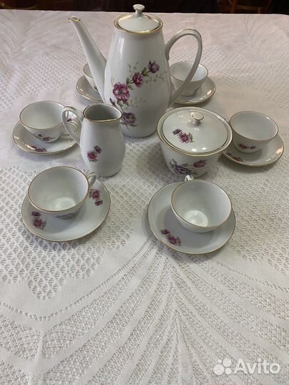 Сервиз кофейный, MZ, Чехословакия, очень красивый