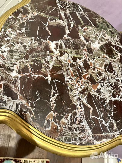 Столик интерьерный мрамор бронза 2 шт