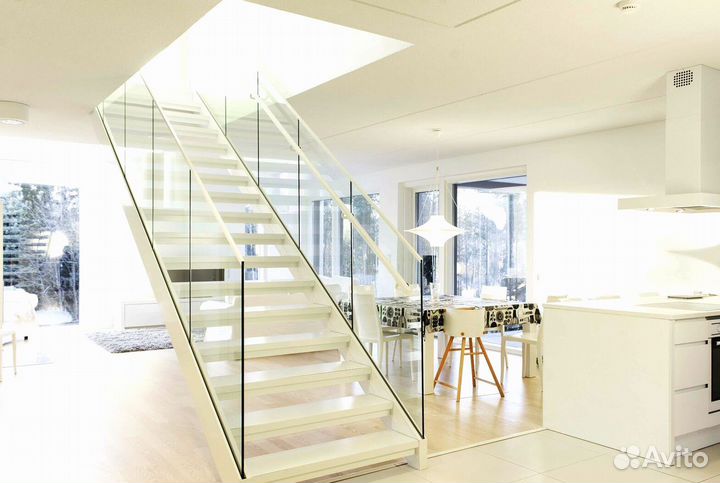 Стеклянные ограждения лестницы от производителя