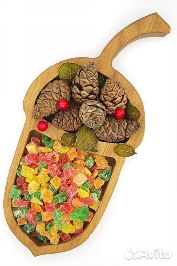 Цукаты ананас кубики 300 г. урожай 24 г