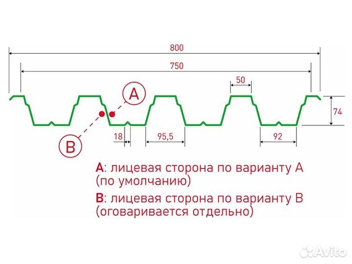 Профнастил Н75 оптом от производителя