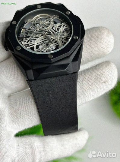 Наручные часы Hublot WHB3 чёрные (Арт.74992)