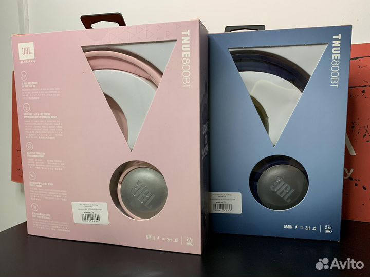 Синие/розовые Bluetooth наушники JBL