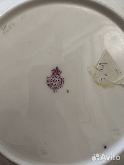 Антикварная Английская тарелка