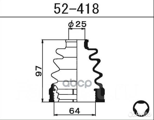 Пыльник шруса внутреннего 52418 1-56 (Maruichi)