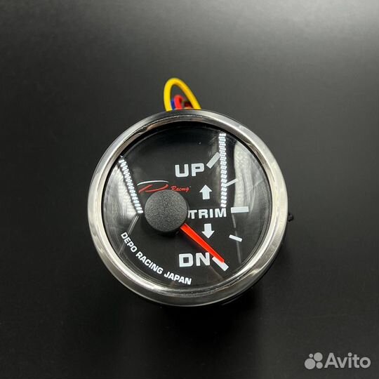 Указатель уровня трима д.52мм (черный, хром)