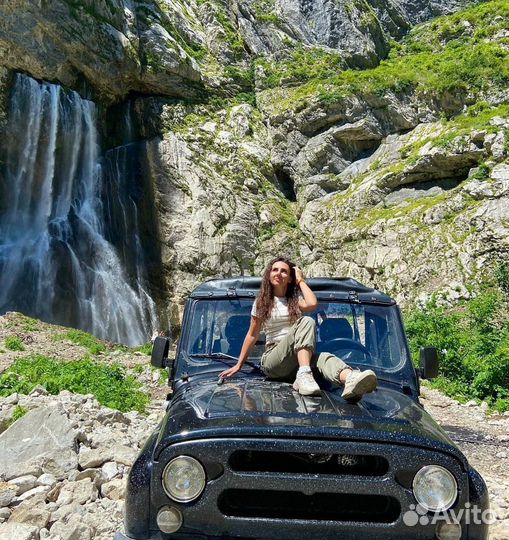 Джип-тур Абхазия: озеро Рица, Гегский водопад