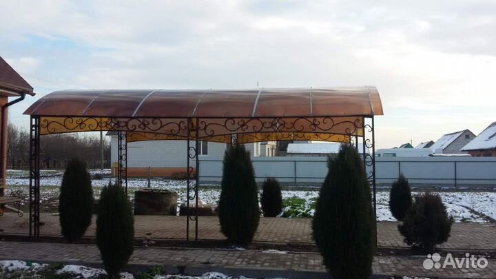 Автонавесы кованые, козырьки, входные группы