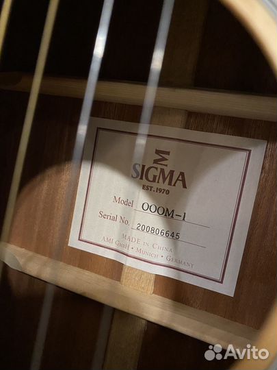 Акустическая гитара Sigma 000M-1