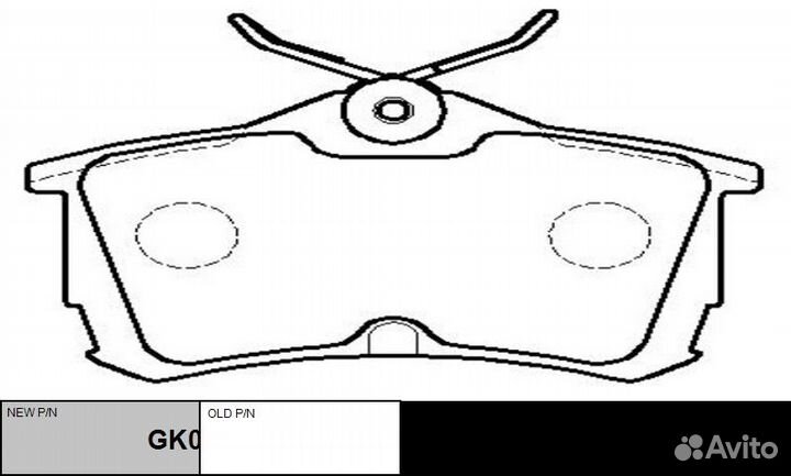 GK0380 Колодки тормозные дисковые зад