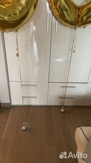 Воздушные шары цифры 30 золотые